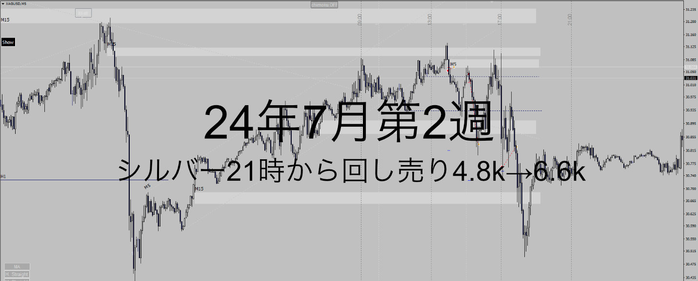 24年7月2週_水準10週_シルバー21時から回し売り成功4.8k→6.6k